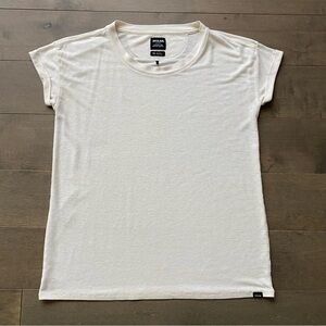 Prana Cozy Up Cream Short Sleeve Tee XS